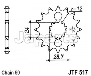 JT Front Sprocket 517.16