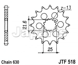 JT Front Sprocket 518.13