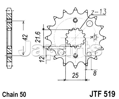 JT Front Sprocket 519.15