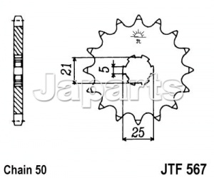 JT Front Sprocket 567.16