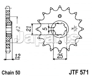 JT Front Sprocket 571.16