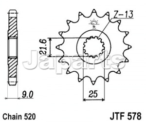 JT Front Sprocket 578.15