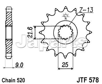 JT Front Sprocket 578.16