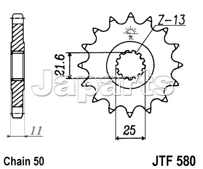 JT Front Sprocket 580.15