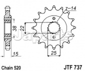 JT Front Sprocket 737.15