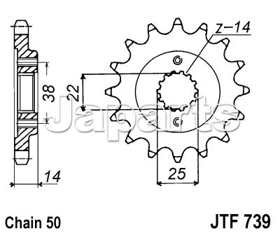 JT Front Sprocket 739.15