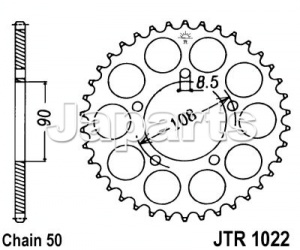 JT Rear Sprocket 1022.38