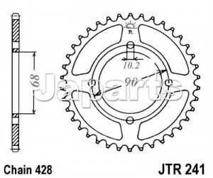 JT Rear Sprocket 241.45