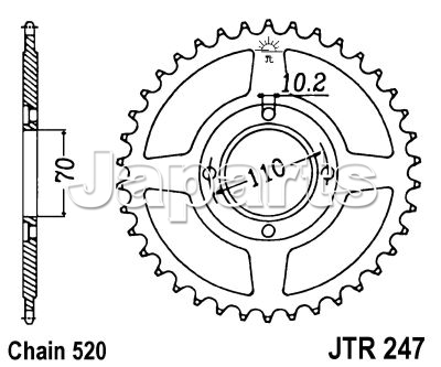 JT Rear Sprocket 247.36