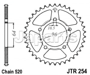 JT Rear Sprocket 254.37