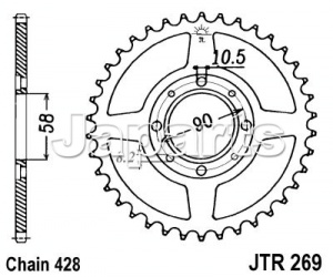 JT Rear Sprocket 269.47