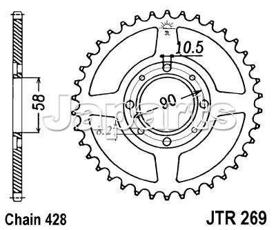 JT Rear Sprocket 269.47