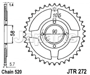 JT Rear Sprocket 272.31