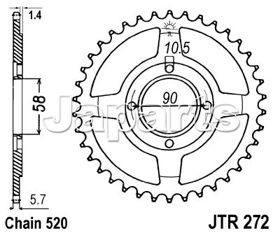 JT Rear Sprocket 272.31