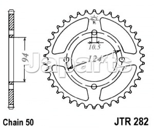 JT Rear Sprocket 282.37