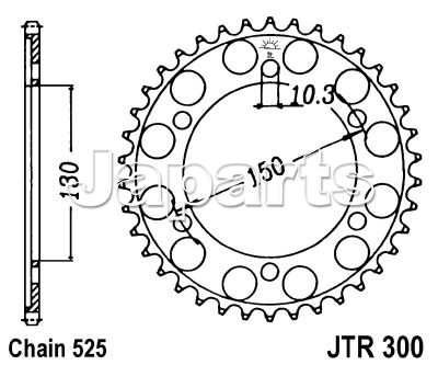 JT Rear Sprocket 300.42