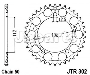 JT Rear Sprocket 302.39