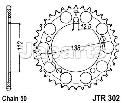 JT Rear Sprocket 302.43