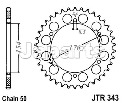 JT Rear Sprocket 343.43