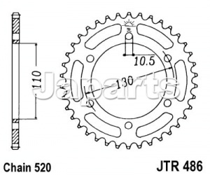 JT Rear Sprocket 486.38