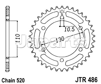 JT Rear Sprocket 486.38