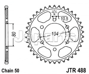 JT Rear Sprocket 488.41