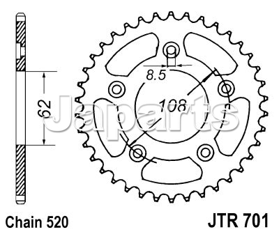 JT Rear Sprocket 701.39