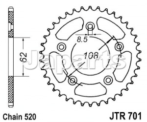 JT Rear Sprocket 701.43