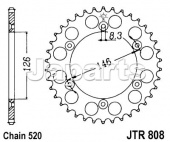 JT Rear Sprocket 808.44