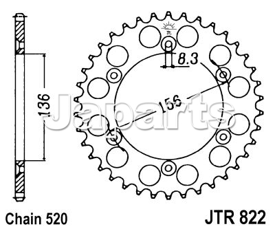 JT Rear Sprocket 822.48