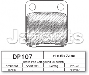 DP 107 V+A REMBLOKKEN MB50,MBX/CR80,CB125,ATC250