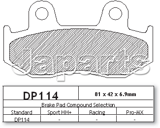 DP 114 REMBLOKKEN  *** SPECIALE BESTELLING ***