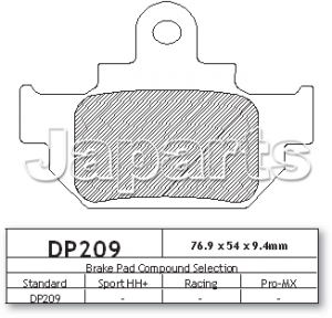 DP 209 REMBLOKKEN A DR600 '86-'88