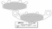 DP 314 REMBLOKKEN V+A O.a.ER-5,ZZR250, GPZ500,KLE500,GPX600,ZL600,ZZR600 '90-'92,GPX750, ZR750, GPZ 900, GTR 1000, ZX-10,ZZR1100 '90-'92